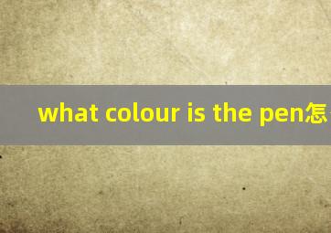 what colour is the pen怎么读